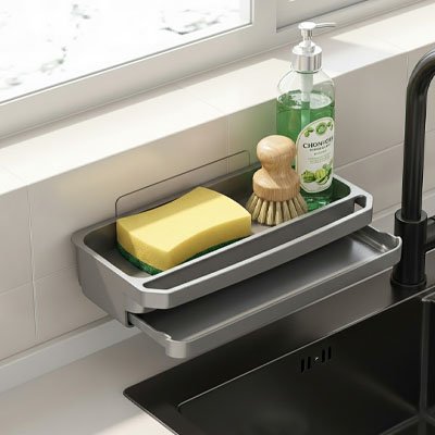 Porte éponge pour évier 